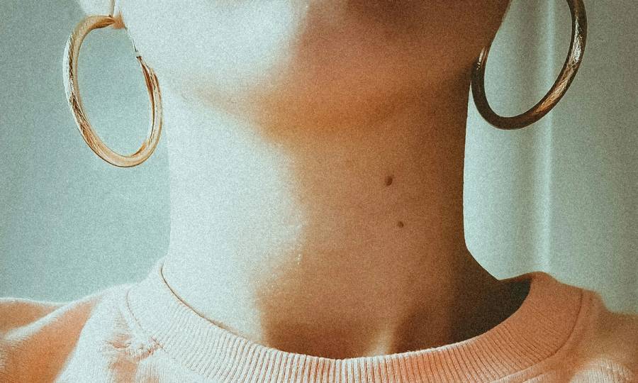 image of young woman's neck