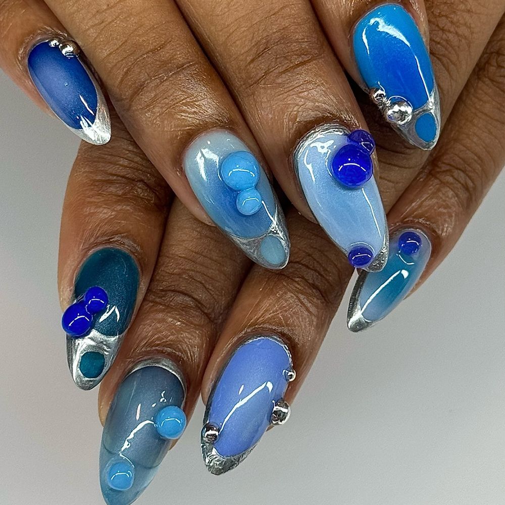 3D Bubble Bath Nails