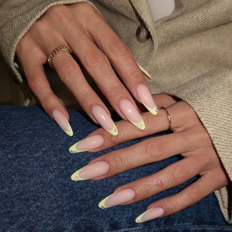 Bejeweled French Manicure