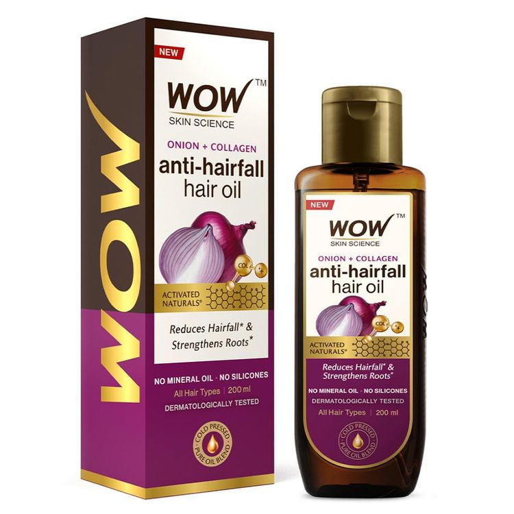 WOW Skin Science Onion Anti-Hairfall Oil With Collagen ($11)