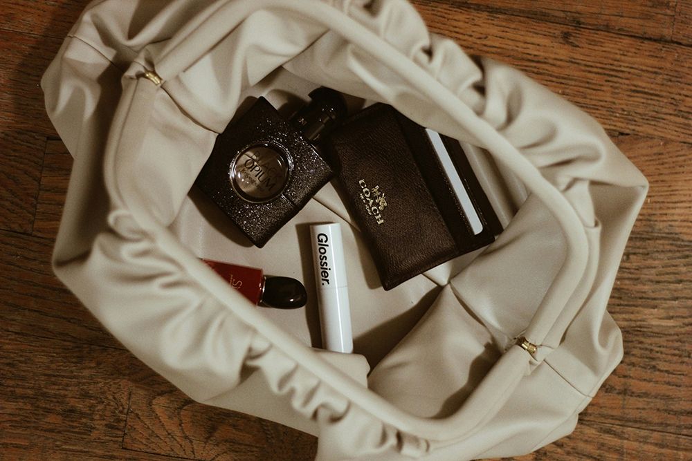 bag with makeup in it