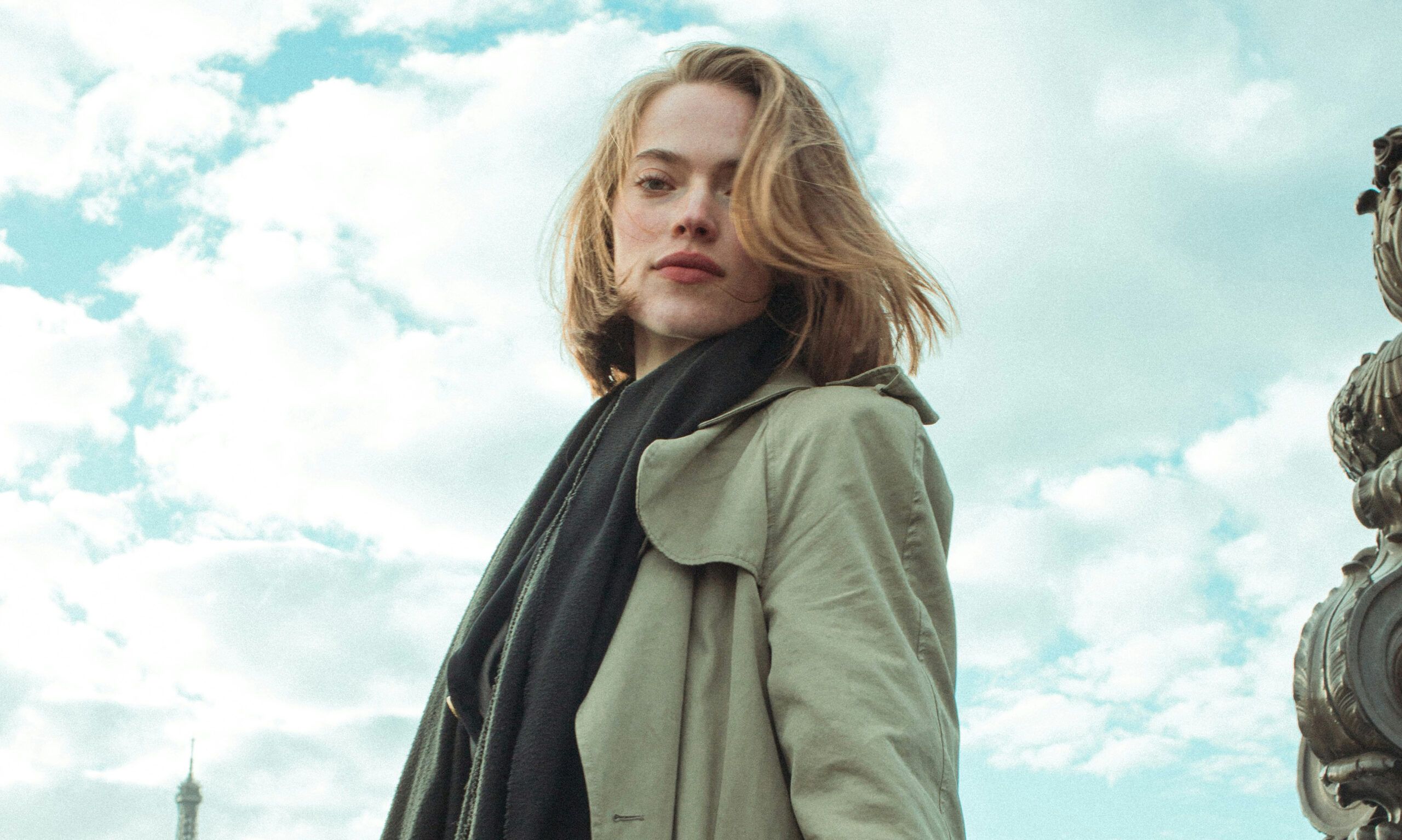 woman standing outside in cold weather