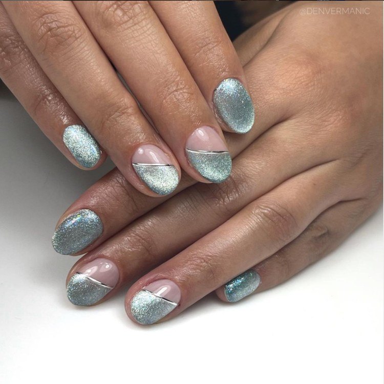 glitter nails