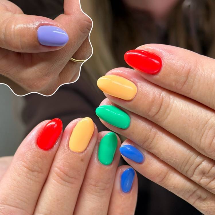 primary color nails