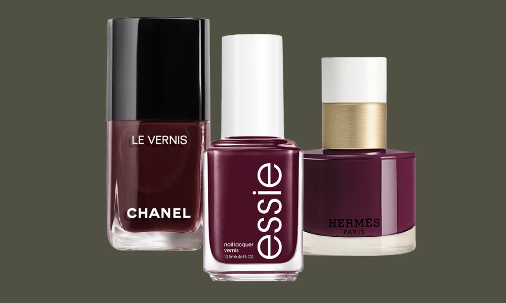 various plum nail polishes