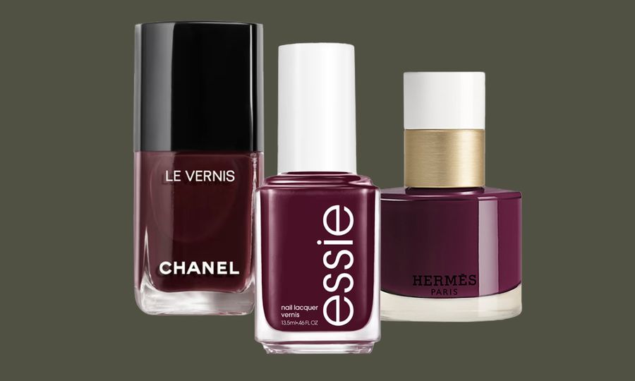 various plum nail polishes