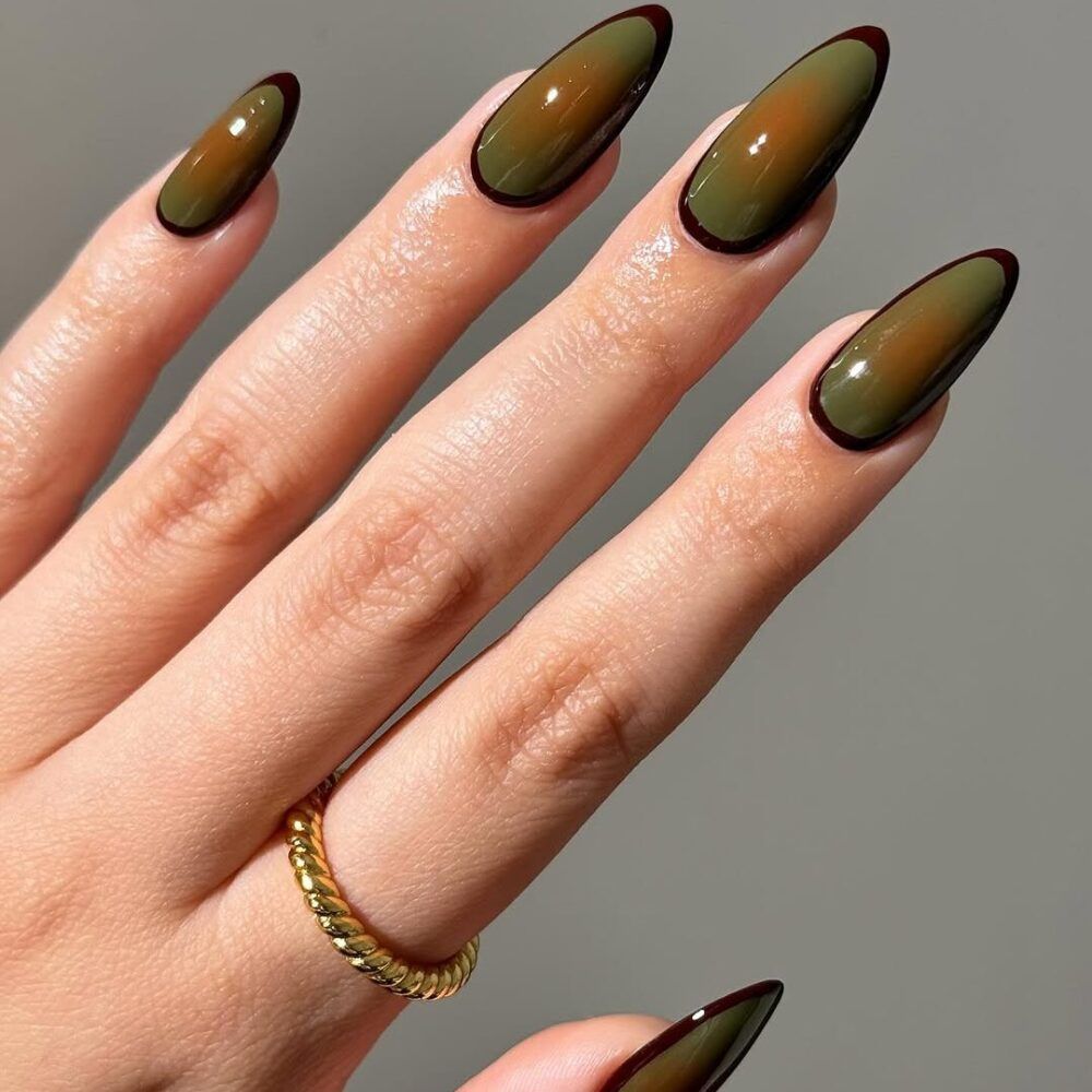 Olive Aura Nails