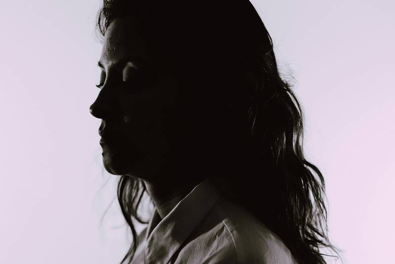 dark shadow of woman outline