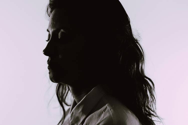 dark shadow of woman outline