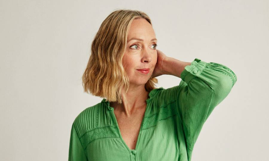 mature woman with short blonde hair