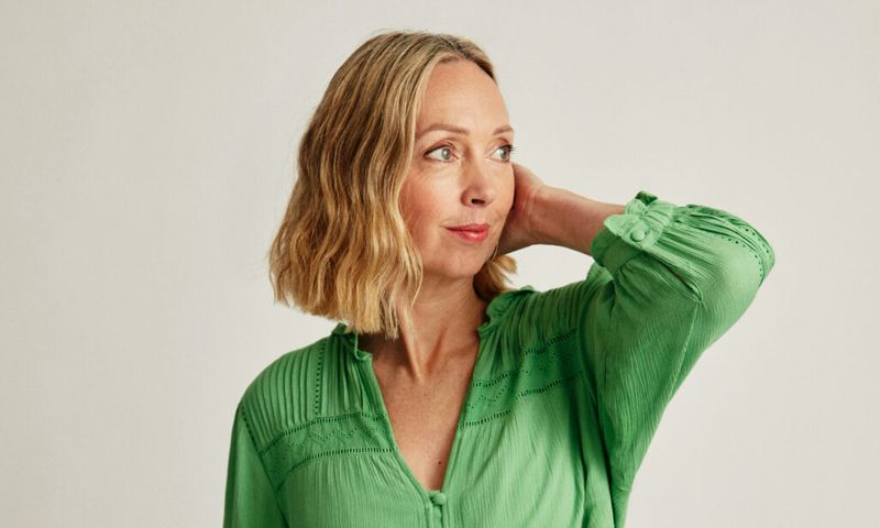 mature woman with short blonde hair