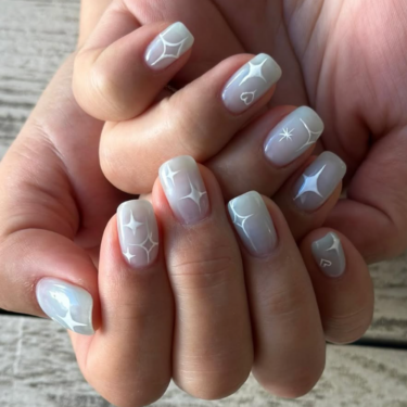 white star nails