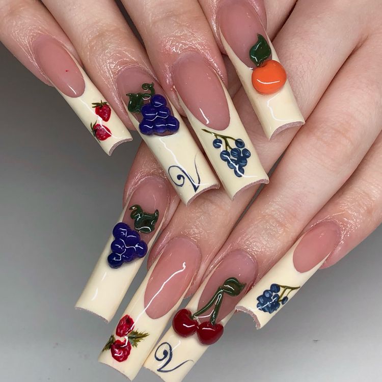 3D fruit nails