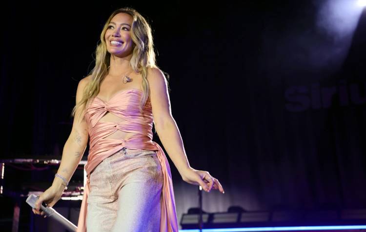 Hilary Duff performs live onstage for SiriusXM's Small Stage Series at El Rey Theatre on May 14, 2026 in Los Angeles, California.