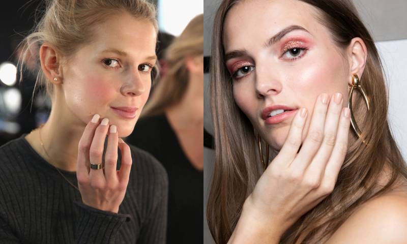 models showing nude nails on hand