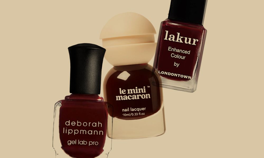 burgundy nail polishes