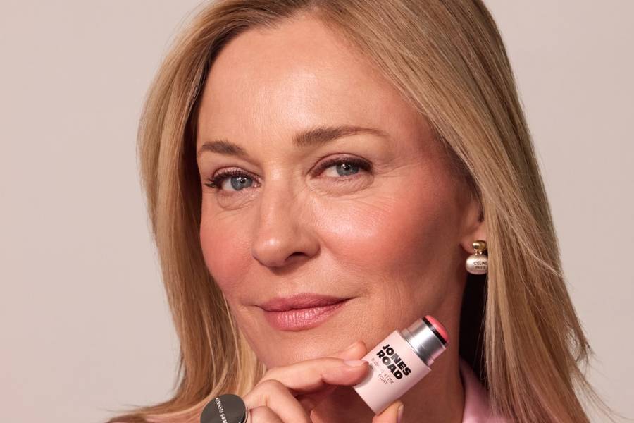 woman holding jones road beauty blushing stick
