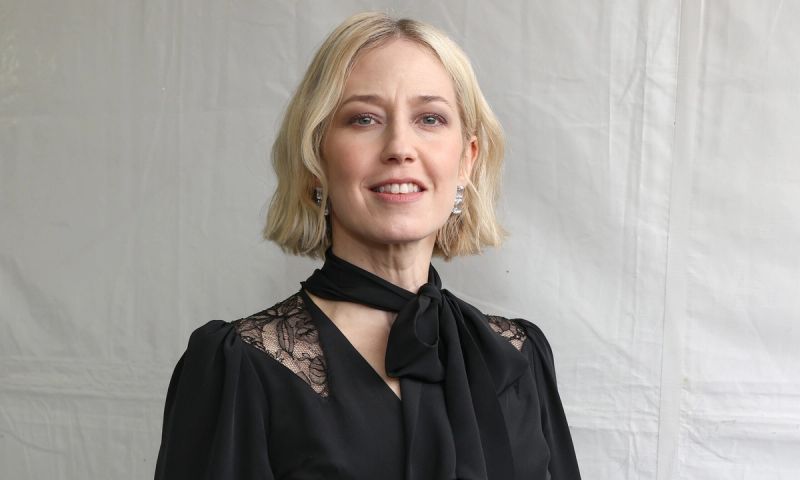 Carrie Coon arrives at the 2025 Film Independent Spirit Awards on February 22, 2025 in Santa Monica, California.