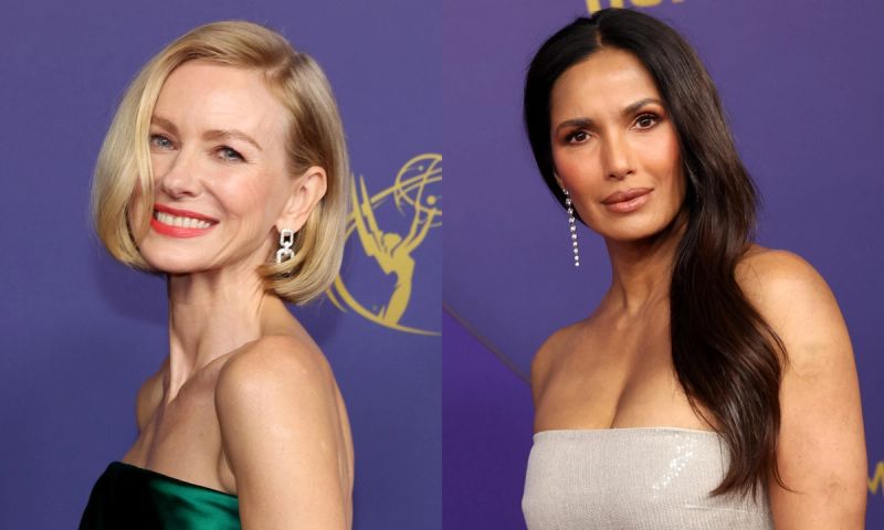 Naomi Watts and Padma Lakshmi on the 2024 Emmy Awards red carpet.