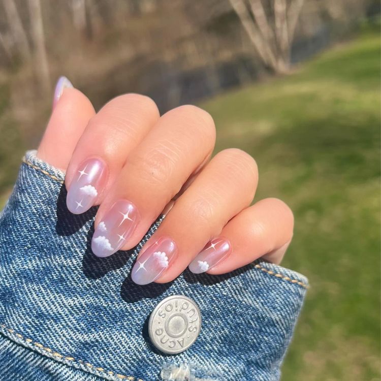 Ombré Chrome Cloud Nails