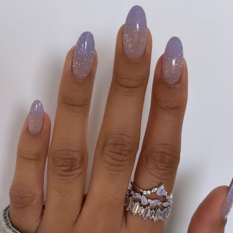 Purple ombre glitter