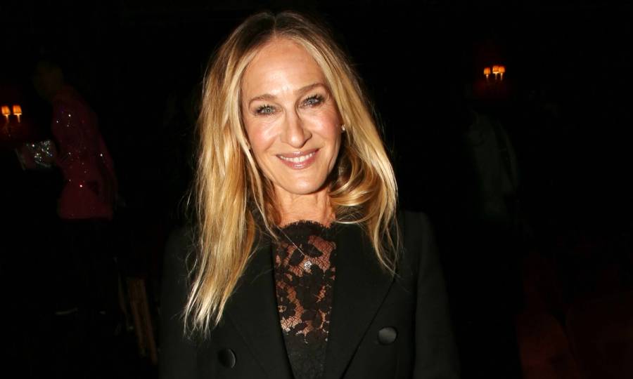 Sarah Jessica Parker poses at the opening night of "Smash" on Broadway at The Imperial Theatre on April 10, 2025 in New York City.
