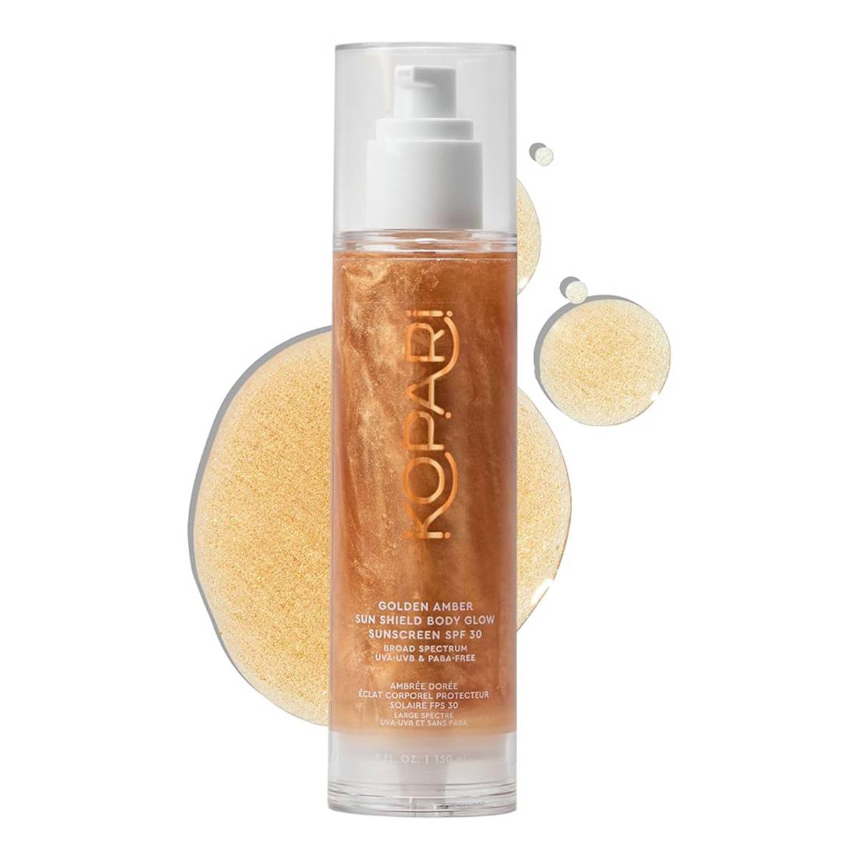 kopari sun shield body glow spf 30 golden amber