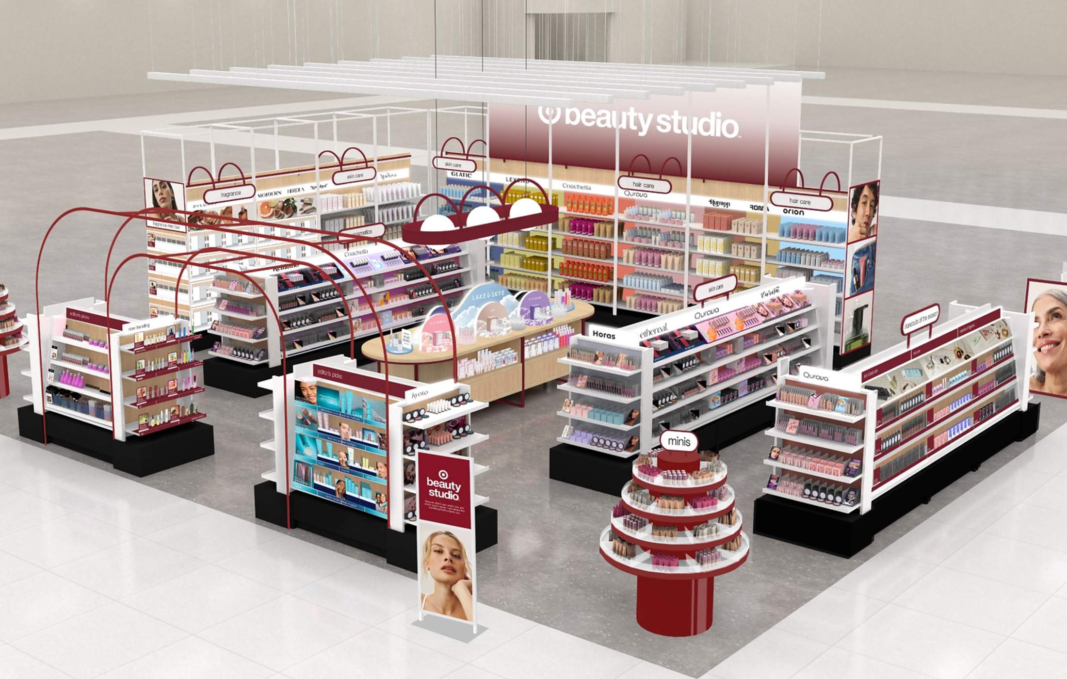 Rendering of Target Beauty Studio, a new in-store beauty section 