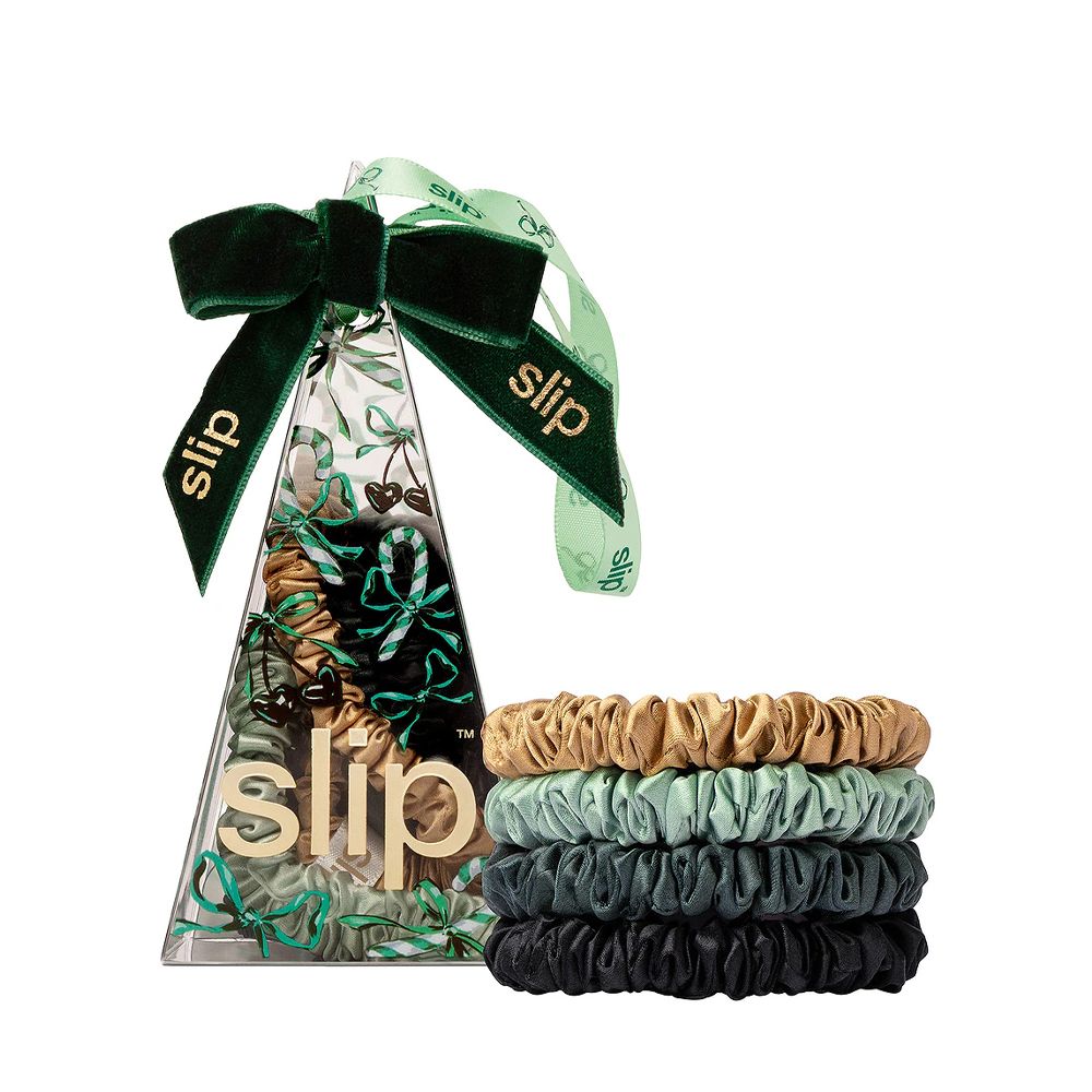 Slip Pure Silk 4-Pack Skinny Scrunchie Ornament ($34)