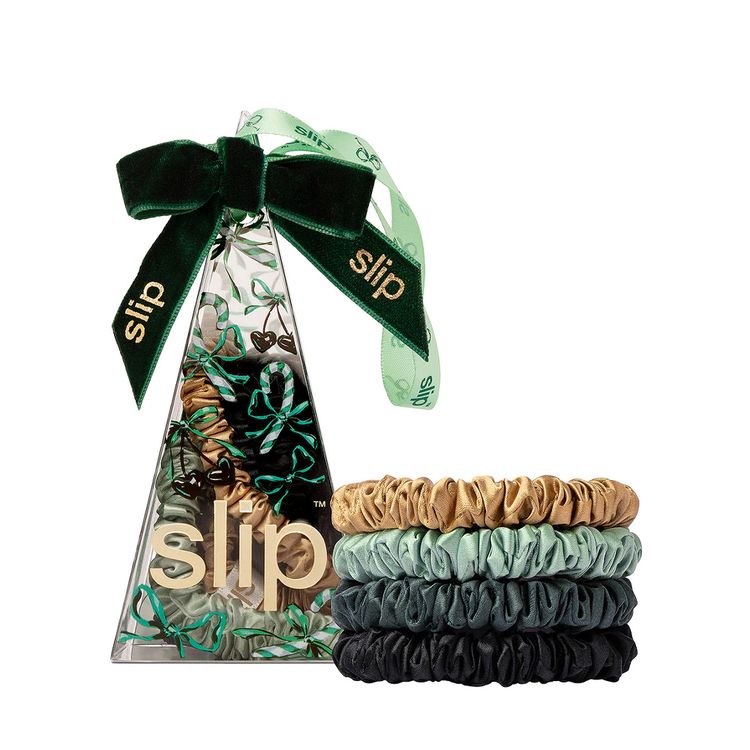 Slip Pure Silk 4-Pack Skinny Scrunchie Ornament ($34)