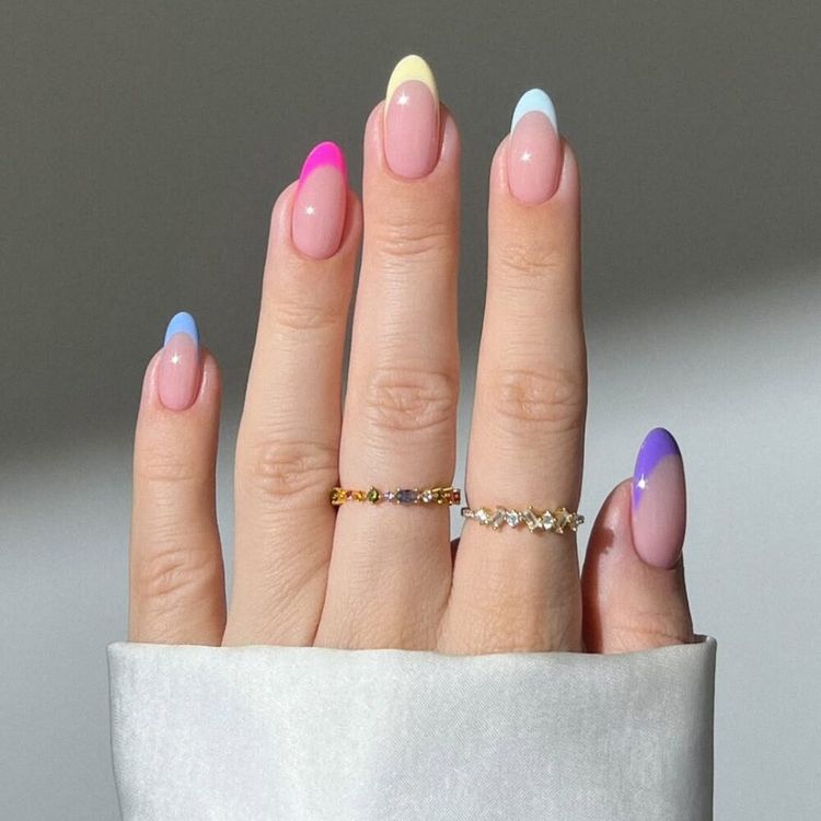 Skittles French Manicure