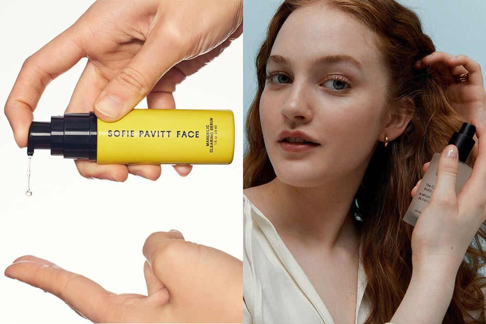 Sofie Pavitt Face product and model using Crown Affair hair oil