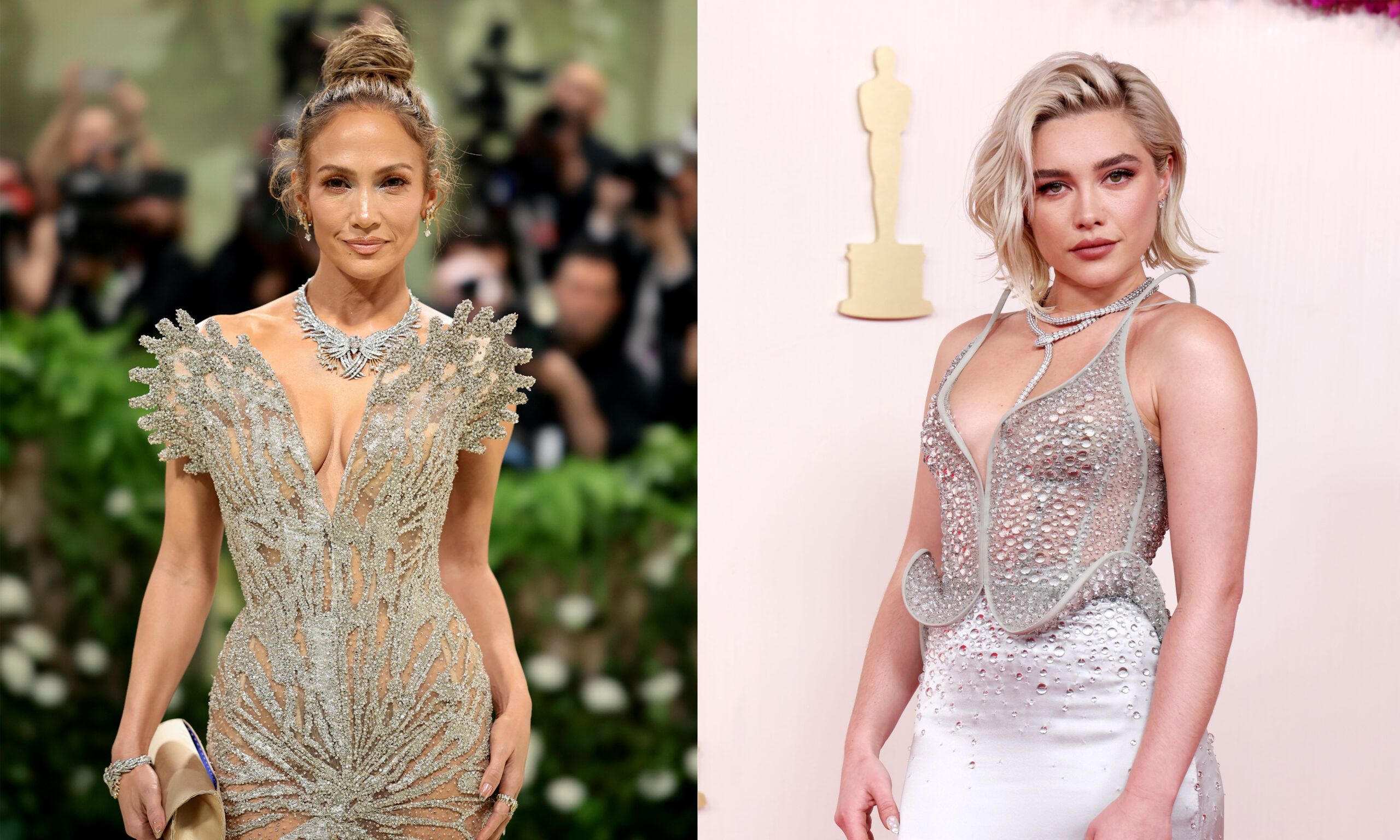 Jennifer Lopez and Florence Hugh ar 2024 red carpet events