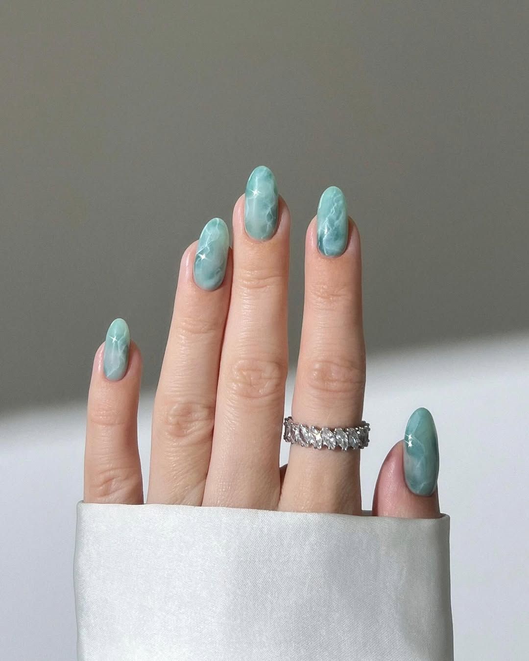 Jade Green Nails