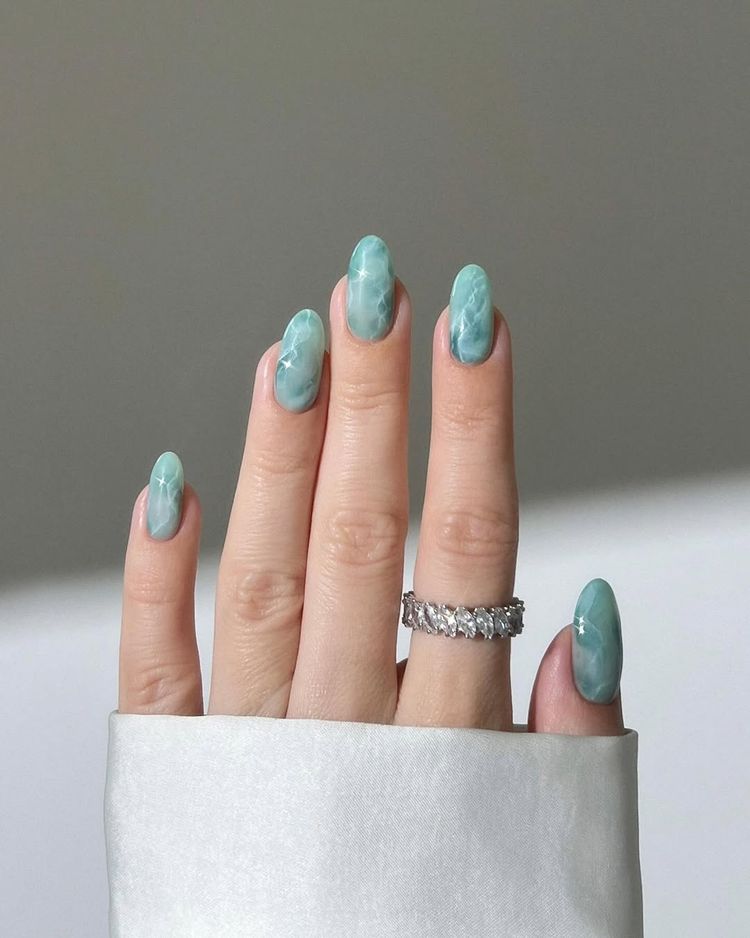 Jade Green Nails