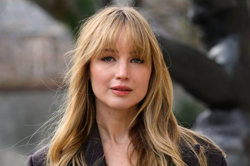 Jennifer Lawrence wearing Dior at the Christian Dior Haute Couture Week Spring/Summer 2026 show as part of Paris Fashion Week on January 26, 2026 in Paris, France. 
