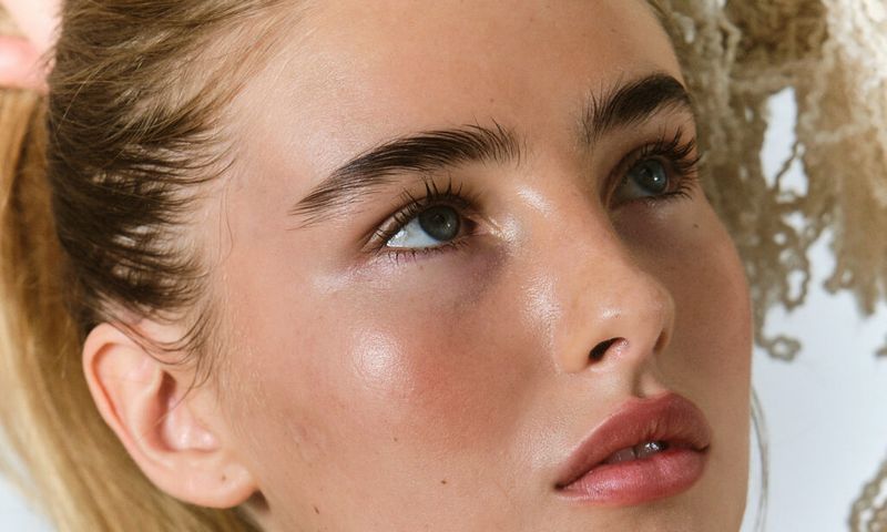 close up of woman's face