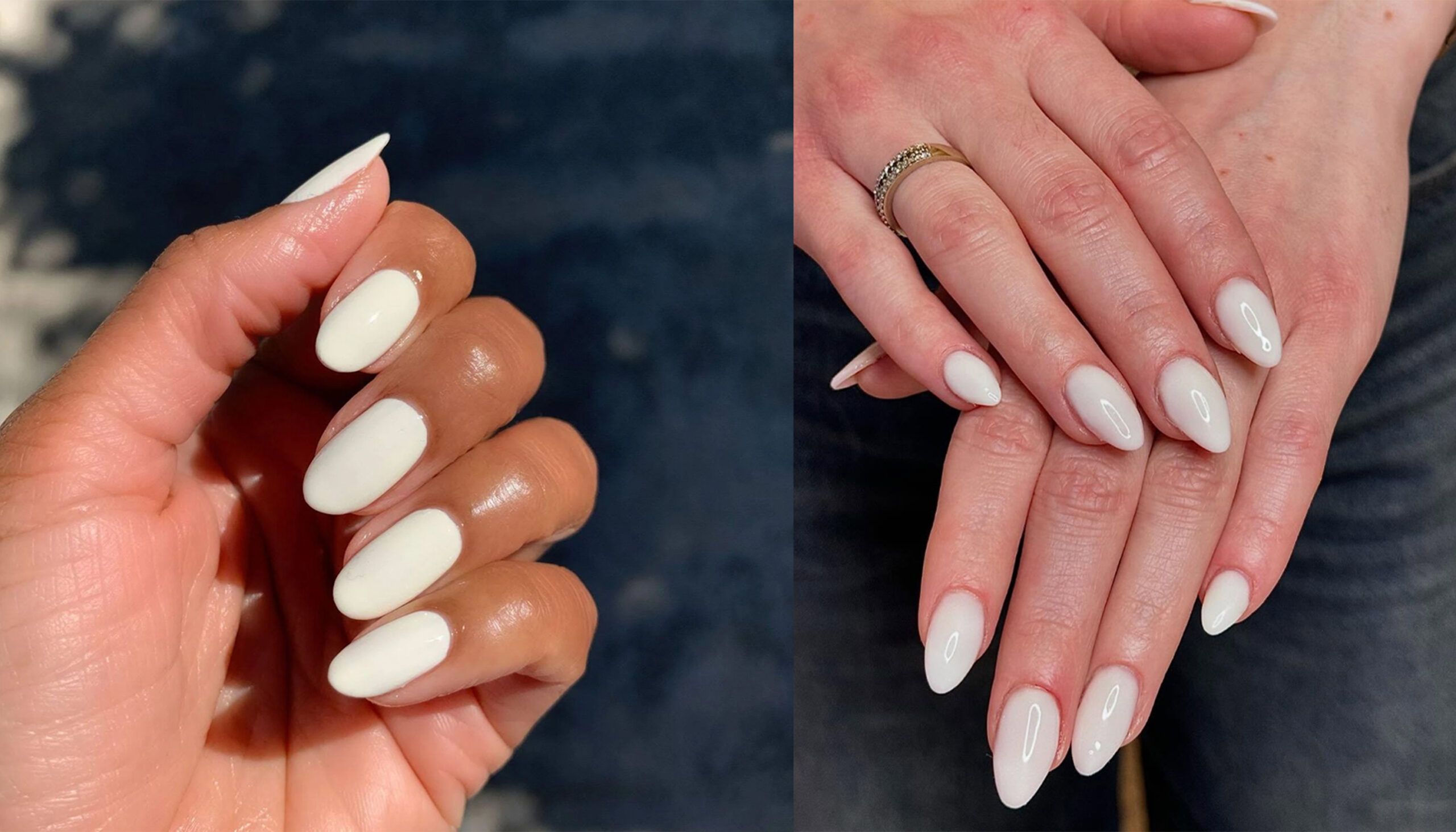 white chocolate dipped almond nails