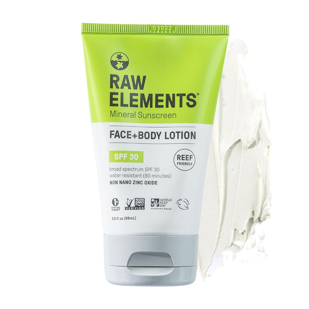 Raw Elements Face and Body Mineral Sunscreen SPF 30 ($17.50)