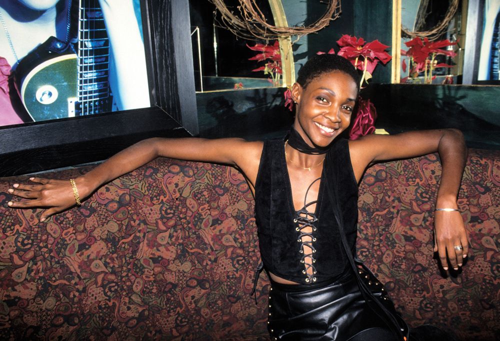 Roshumba Williams at New Years event, New York, December 31, 1993. 	Steve Eichner / 