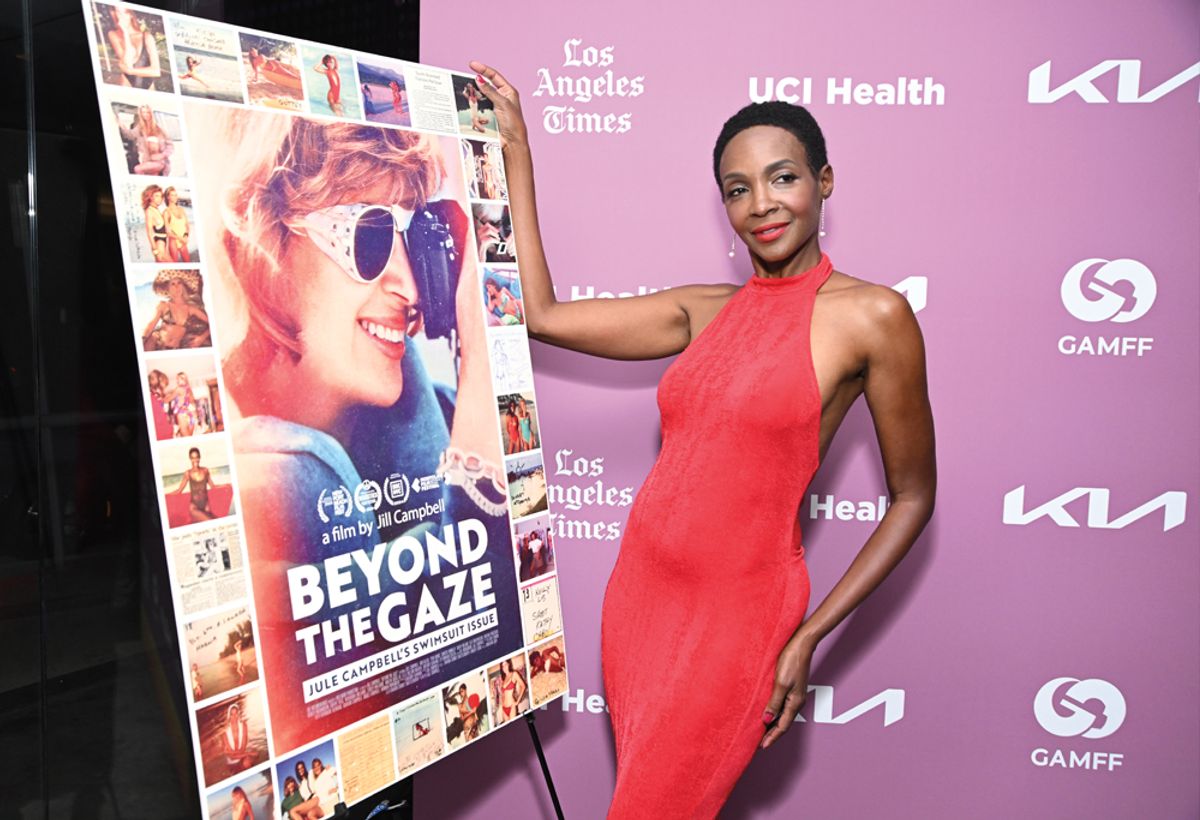 Supermodel Roshumba Williams attends a screening of "Beyond The Gaze: Jule Campbell's Swimsuit Issue" at the 25th annual Newport Beach Film Festival at New Port Theater on October 23, 2024 in Corona del Mar, California.