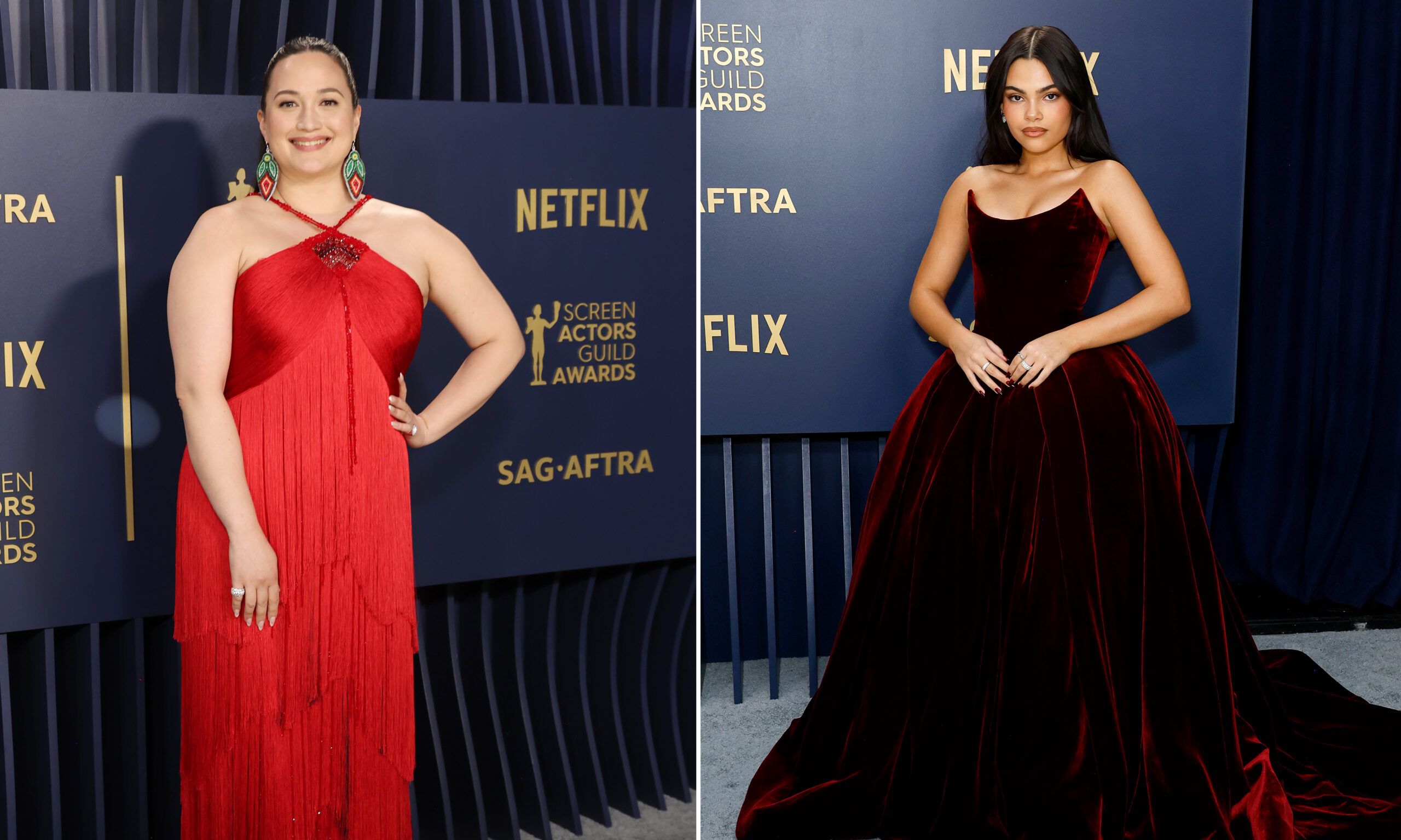 SAG Awards 2024 celebrities wearing red
