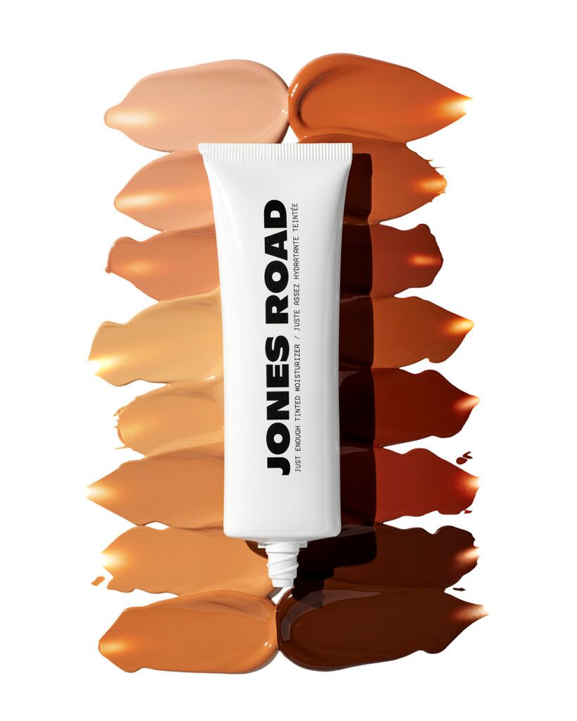 Jones Road Just Enough Tinted Moisturizer with shade splotches