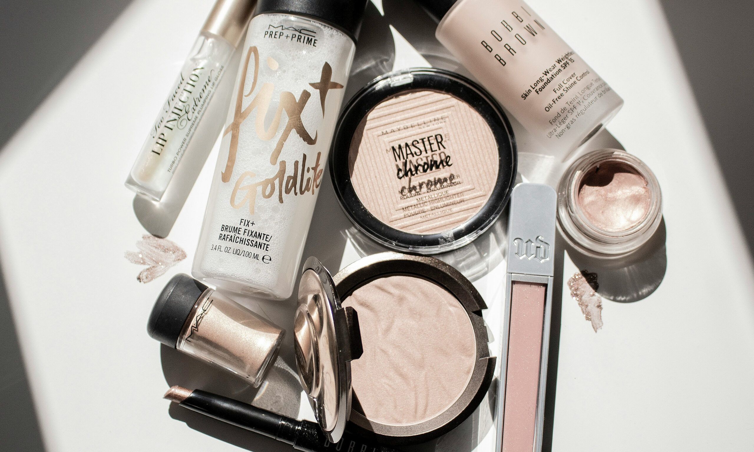 silver and icy makeup products