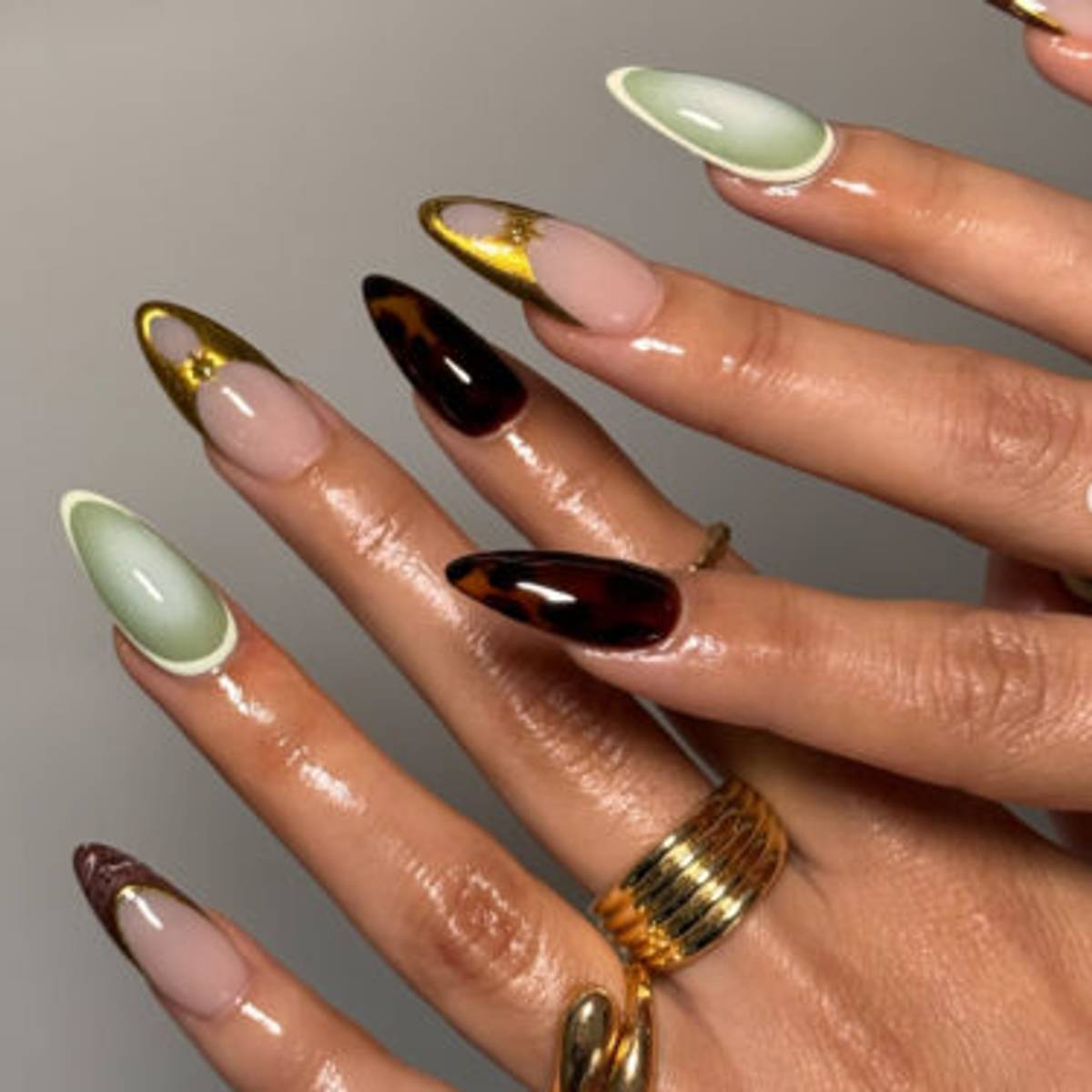 mix and match design nails