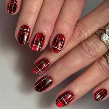 moody tartan nails