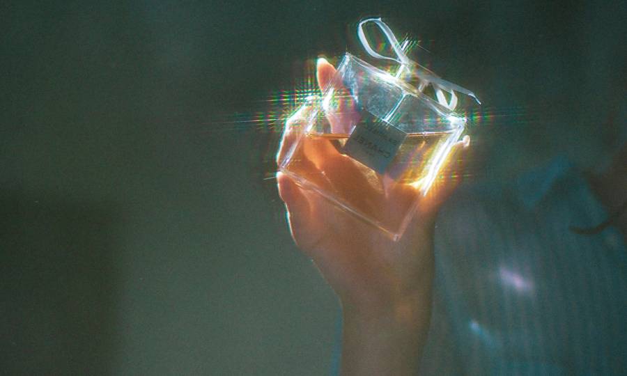 sparkling fragrance bottle
