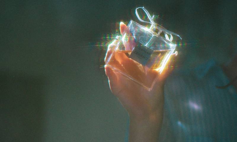 sparkling fragrance bottle