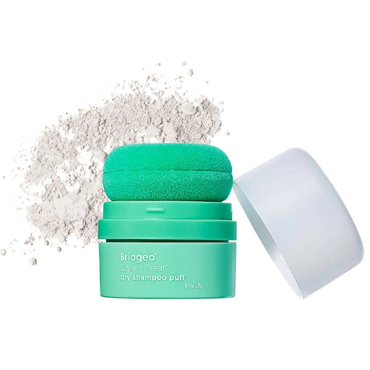 Briogeo Style + Treat Non-Aerosol & Talc-Free Dry Shampoo Powder Puff