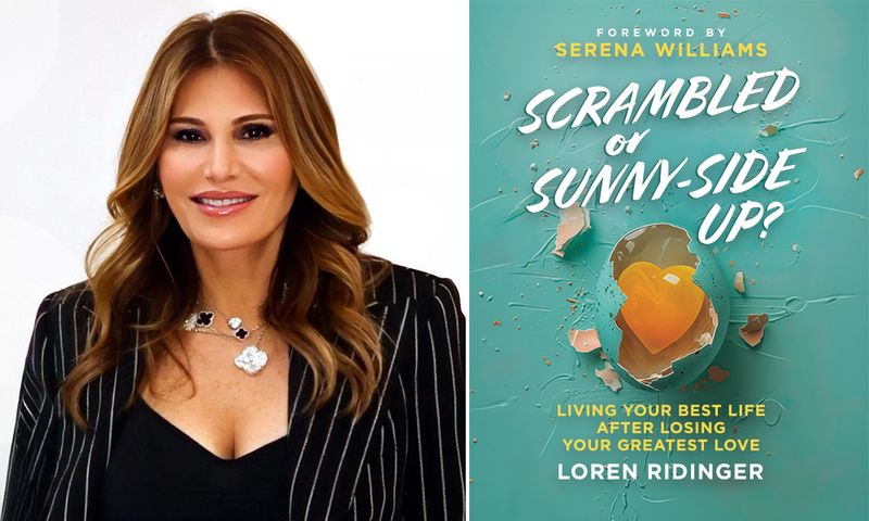 Author Loren Ridinger and the book Scrambled or Sunnyside Up